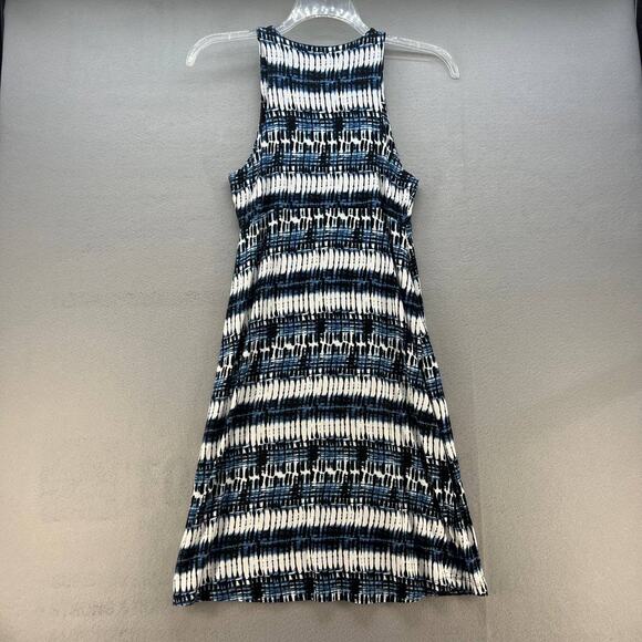 Athleta Swing Dress Shabori Tie Dye Women’s Size Small Blue and White - Picture 4 of 10